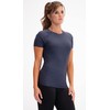 DEVOPS Women's Compression Workout Athletic Shirts (Medium, Black/Charcoal/Green)