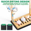 Bamboo Baby Bottle Drying Rack, Vertical Bottle Dryer Holder with