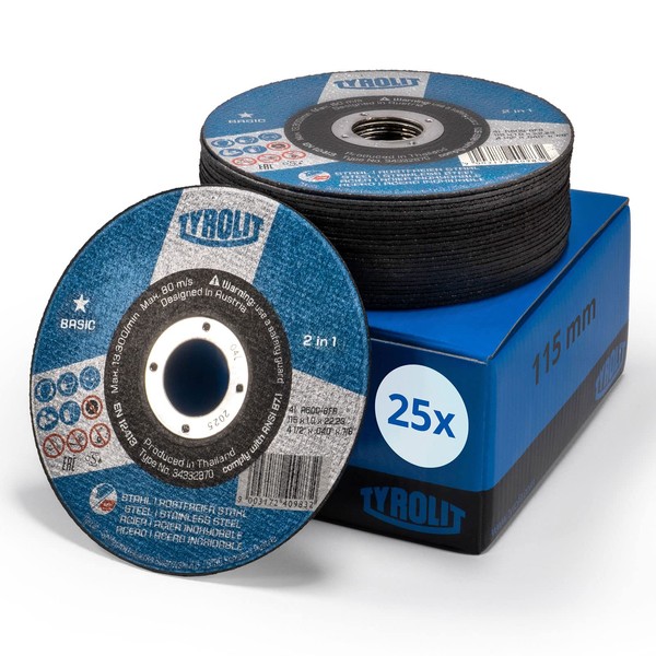 Tyrolit 25 x Basic Cutting Discs 115 mm x 1
