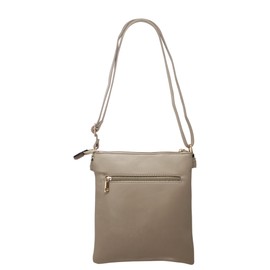 FARKZIQ New Ladies Women Front Flap Shoulder Bag Quilted Crossbody Bag Zipped Multi Pockets Adjustable Strap (Khaki,ZL-2231)