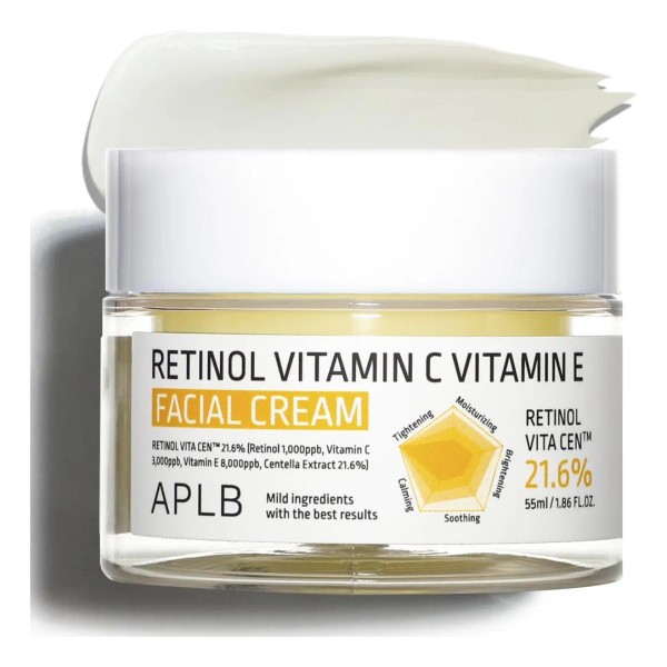 Crema Facial Con Retinol, Vitamina C Y Vitamina E De
