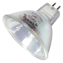 Plusrite 3233-75 Watt Halogen Light Bulb - Mr16 - Eyf Narrow Spot - Glass Face - 2,000 Life Hours - 13,000 Candlepower - 12 Volts,