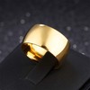 Fashion Month Mens 12mm Classic Gold Tungsten Carbide Ring Wedding