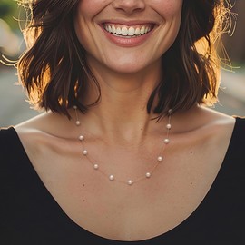 Ross-Simons 5-5.5mm Cultured Pearl Station Necklace in 14kt Yellow Gold. 20 inches