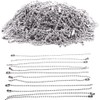 SHINIDE 200pcs Ball Chain with Connector Silver 1.5mm Ball Diameter