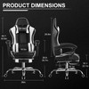 VECELO Ergonomic Gaming Chair with Footrest, Comfy Recliner Computer Chair,