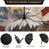 BOENLE American Flag Fair Eagle Umbrellas for Rain Travel Umbrella