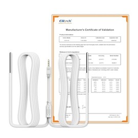 Elitech 2 Pack Dual Temperature Sensor for RCW-360Pro with Temperature Range from -40 to 80°C - 5 Meters External Sensor and Two Channels for Precise Measurements