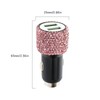 YINETTECH Dual USB Car Charger Shiny Crystal Decoration Safety Hammer