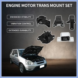 PARSLUCK Engine Motor Trans Mount Set for Honda CRV 2.4L 2002-2006 Vibration Isolation No.50721S5C003 | 1 Set Stable