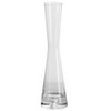 Small Glass Bud Vase Transparent Tapered Small Waist Thick Bottom
