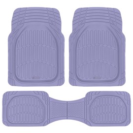 Lavender Purple Car Floor Mats - Universal Trim to Fit All Weather Purple Car Accessories - Girl Car Accessories for Women & Cute Car Mats for Women Lavender Girly Car Decor Truck & SUV