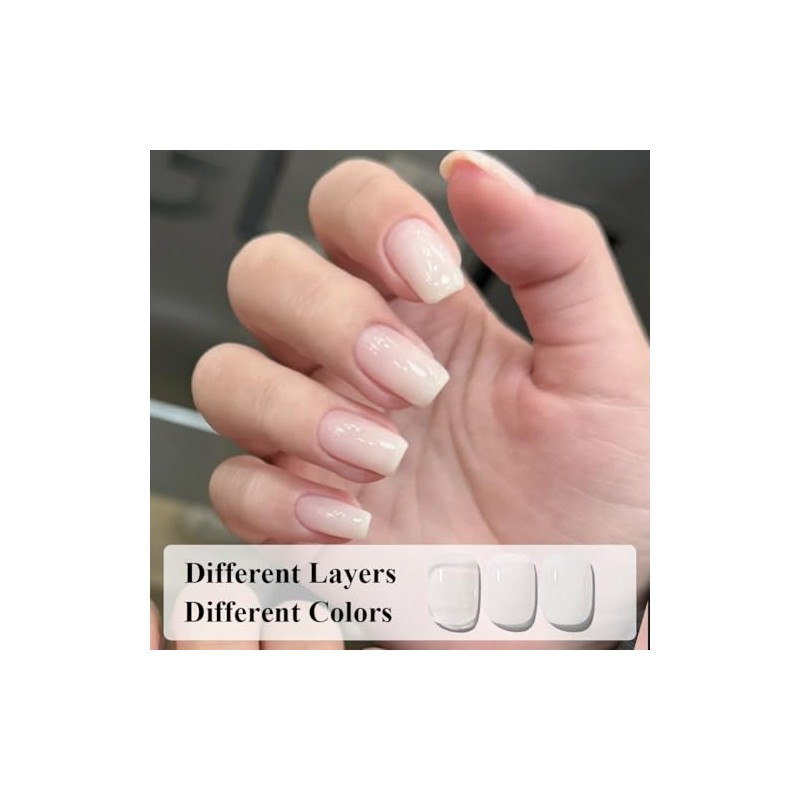 COSMOO- Esmalte de uñas de secado rápido blanco lechoso de