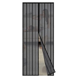 Sekey Magnet Fly Screen Door Curtain for Wood, Iron, Aluminium Doors and Balconies (95 x 210 cm, Black)