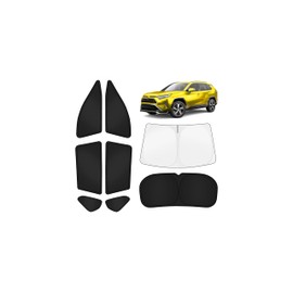 KUST Car Window Shades for Toyota RAV4 2019-2025 Windshield Sun Shade Side Window Cover UV Block Privacy Protection Rav4 Accessories Foldable Front Rear Full Set 8PCS