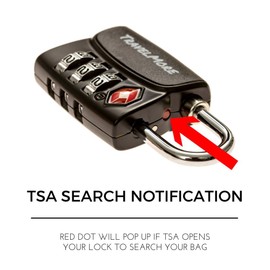 6-Pack TSA Approved 3-Digit Luggage Locks with Open Alert Indicator for Travel Suitcases & Baggage | Luggage Locks | TSA Locks | Black