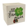 Ladybird Wooden Money Box with Saying "Deine extra Portion Glück