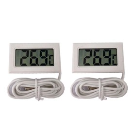 LCD Digital Thermometer, Temperature Monitor, Waterproof Temperature Probe, Temperature Measurement Accuracy: ±1°C (Room Temperature), Small and Easy to Use, Indoor, Outdoor, Laboratory, Aquarium