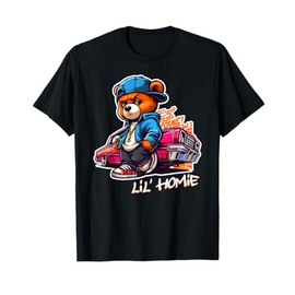 LIL HOMIE Shirt Cute Teddy Bear Hip Hop Lowrider Chicano T-Shirt