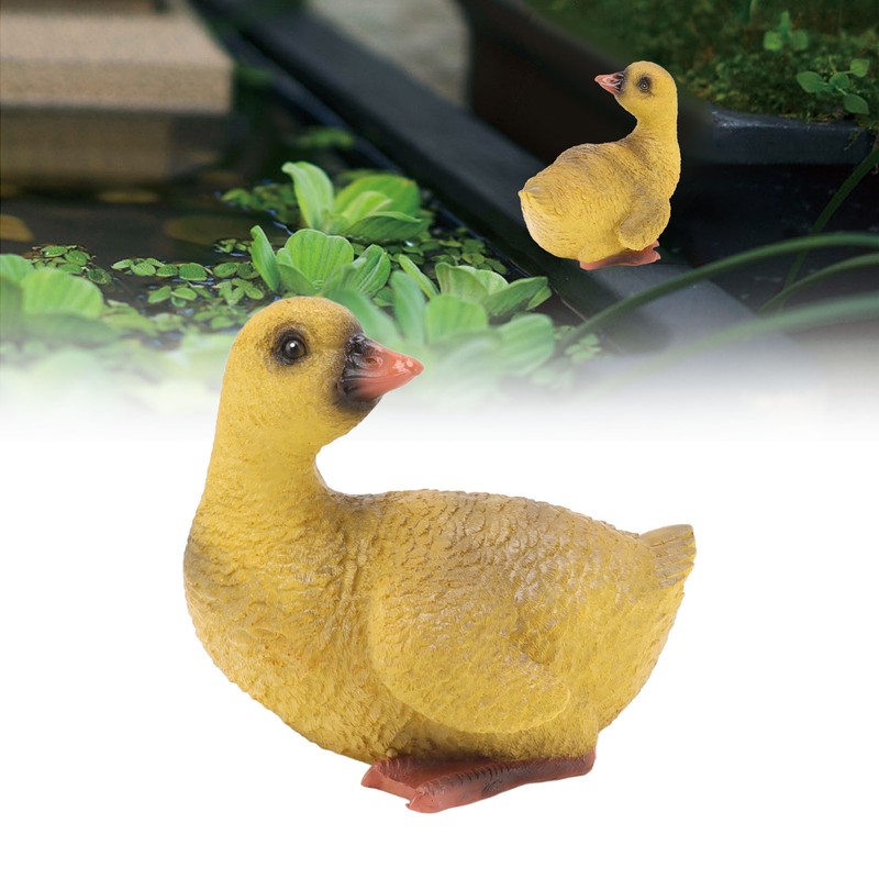 Duck Ornament Resin Weather Resistant Cute Vivid Expression Duck Statues