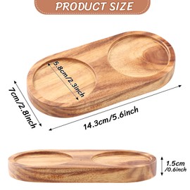 Litinliv Salt and Pepper Mill Tray, Pepper Grinder Rest, Tray for Salt and Pepper Mill, Pepper Mill Holder, Pepper Grinder Rest for 2 Mills, Salt & Pepper Grinder Accessories for Kitchen Table Décor