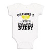 Grandpa's Future Pickleball Buddy Baby Bodysuit One Piece NB White