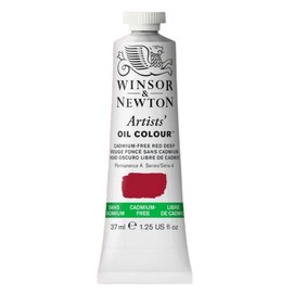 Winsor & Newton Artists - Pintura al óleo para artistas, tubo de 37 ml, sin cadmio, color rojo oscuro