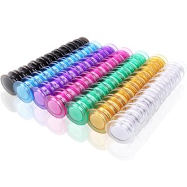 ZDZBLX Fridge Magnets, 140 Pack 7 Colors Whiteboard Magnets Strong Magnet, Colorful Small Magnets for Fridge Mini Magnets, Transparent Round Heavy Duty Magnets for Crafts, Whiteboard, Fridge,Calendar