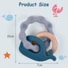 Vicloon Baby Teether Toys, Silicone & Natural Wood Teether Ring,