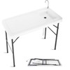 Giantex Folding Fish Cleaning Table, Camping Table with Sink and