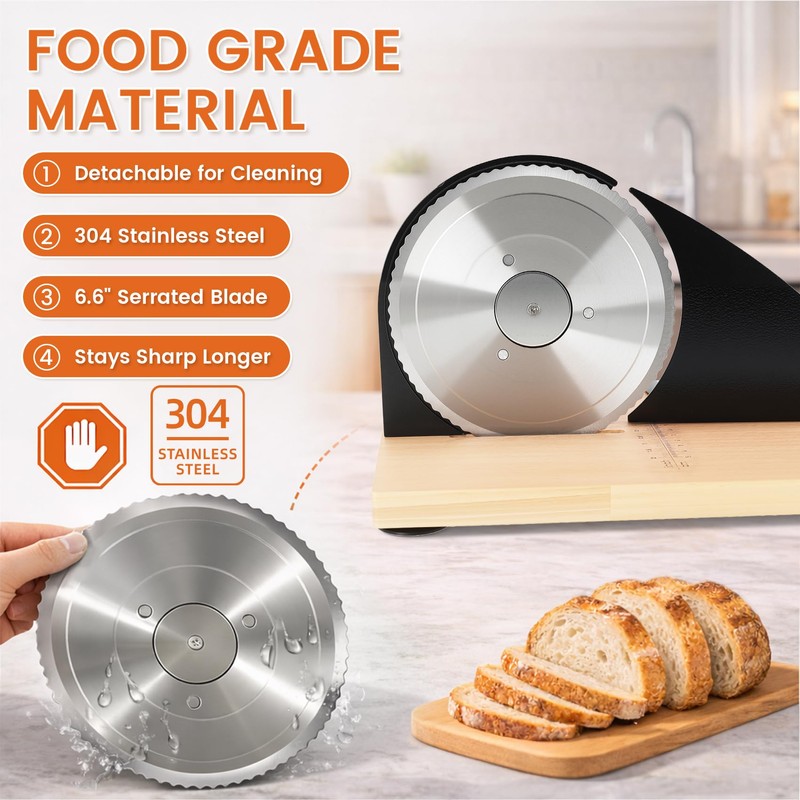 Manual Bread Slicer for Homemade Sourdough Bread, Adjustable Thickness Hand