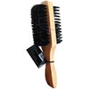 Cepillo de Madera Doble Cara Cerdas Naturales. Cerdas suaves para brillo. Cerdas firmes para control. Cepillo para barba o Cabello                    