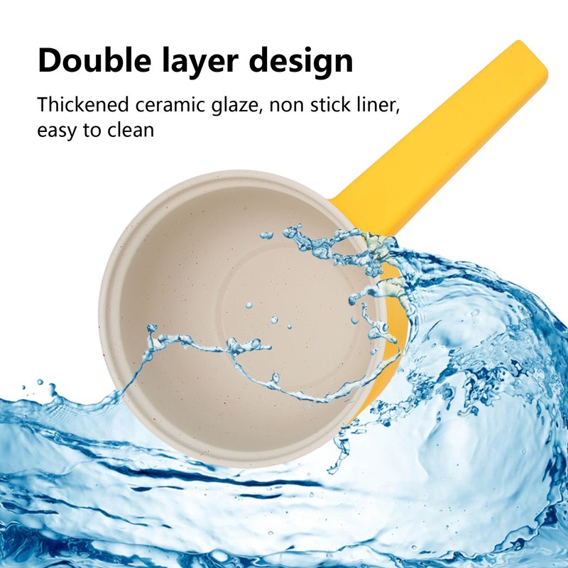 1.8L Multifunctional Electric Pot Annular Heating Tube Long Handle Double