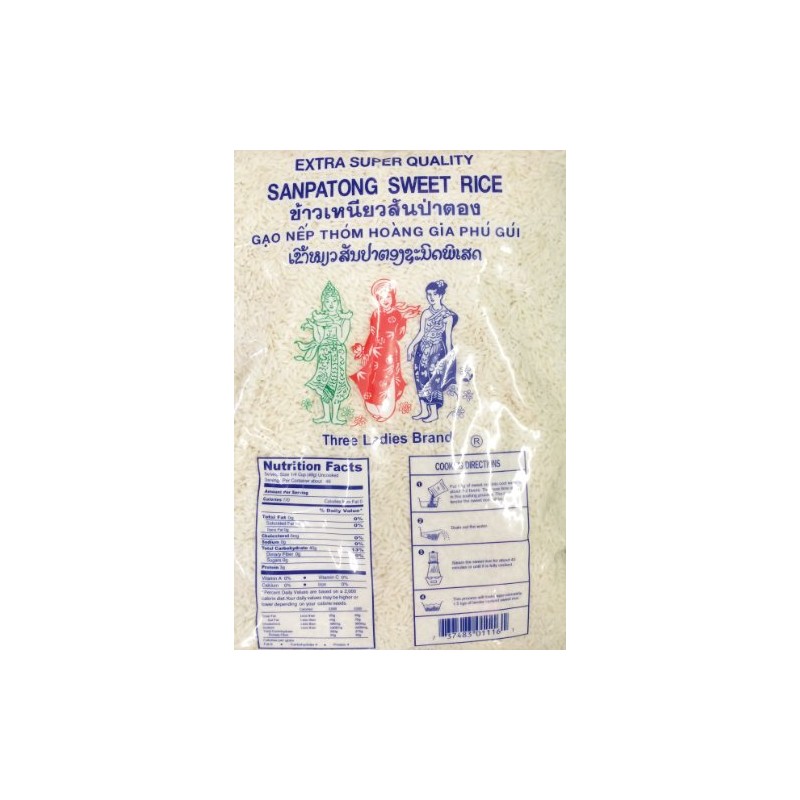 Three Ladies Sanpatong Sweet Rice 5 lbs (2 Pack)