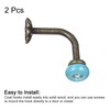 uxcell Wall Hooks, 2Pcs - Zinc Alloy Single Prong Ceramic