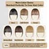 mtuihfo Clip in Fringe,Human Hair Fringe Clip in Hair Extensions,Bangs