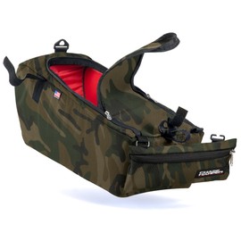 Chase Harper USA 5000 Under The Seat Bag - RED LINE Woodland Camo- Compatible with All Honda Ruckus Model Years - Water and Tear-Resistant Industrial Grade Ballistic Nylon - Woodland Camo