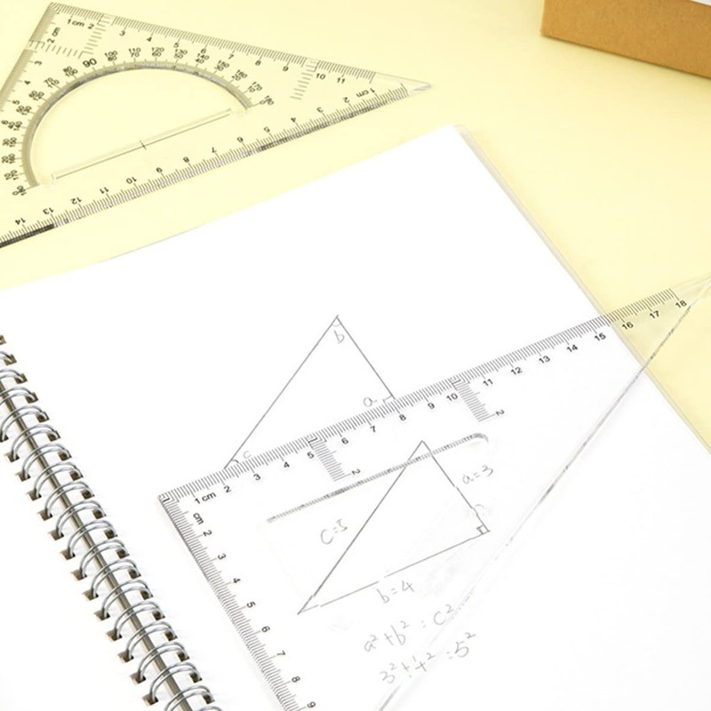 Triangle Ruler Square Set, 30/60 and 45/90 Degrees, Set of