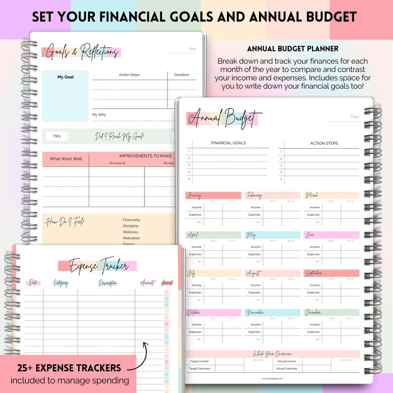 Paycheck Budget Planner - Undated Financial Organizer for Weekly, Bi-Weekly,