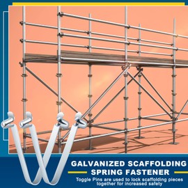 MorningRo 10 Pcs Scaffold Spring Retainers Coupling Locking Pins Galvanized Steel Scaffolding Pins Parts Locking Equipment