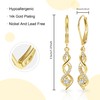 14K Gold Drop Dangle Earrings for Women Cubic Zirconia Hanging