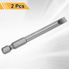 sourcing map 2pcs SL6 Slotted Screwdriver Bits 6mm Slotted Tip