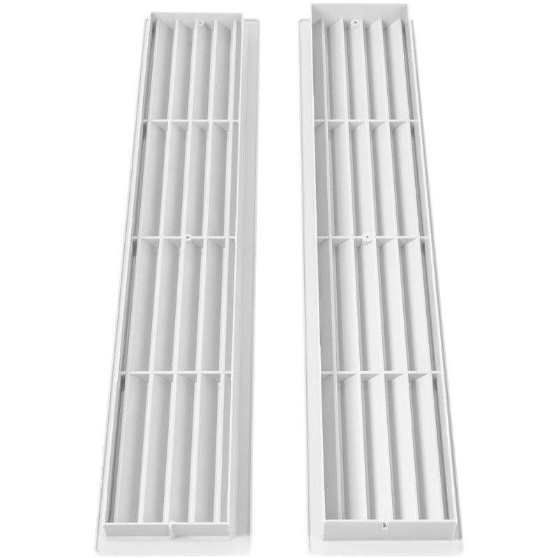 18x4'' Inch Bathroom Door Air Vent Grille Two Sided White