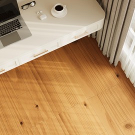 18 Sq. Ft Floor Tiles Peel and Stick Vinyl Floor 36 x 6 inch Luxury Self Adhesive Waterproof Flooring Planks DIY for Kitchen, Living Room, Shops, RV, Wood Look Plank, 12-Pack, Aspen Yellow