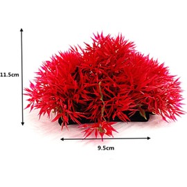 YuanHolumid Red Artificial Flowers, Fake Flowers, Artificial Pine with Base Grass Fish Tank Ornament Aquatic Plant Landscape Decor, Aquarium Décor, Pet Supplies