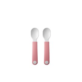 Mepal Mepal Mio Learning Spoon - Baby Learning Spoon - Learning Cutlery - Dishwasher Safe & BPA Free - Set of 2 - Deep Pink