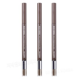 The Saem Eco Soul Pencil & Powder Dual Brow 04 Dark Brown 3pcs / 더샘 에코 소울 펜슬 앤 파우더 듀얼 브로우 04 진갈색 3개