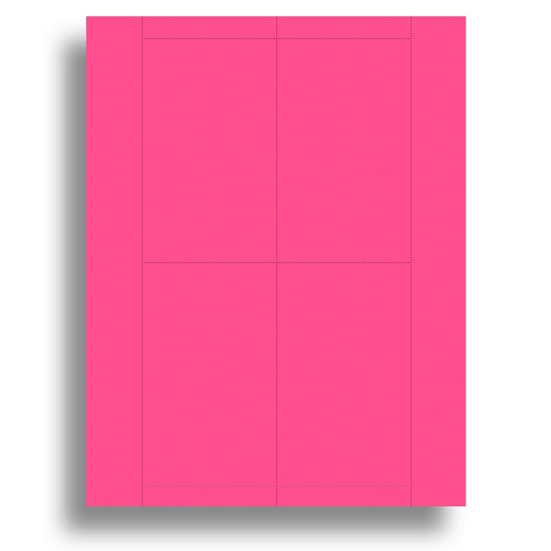 65lb Bright Pink Printable Index Cards 3x5 - Index Card