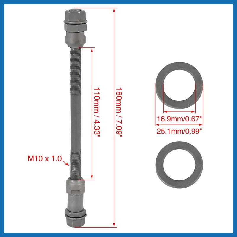 A ABSOPRO 1 Pcs 9.5mm Wheel Hub Axle Rear Axle