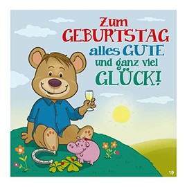 Depesche 11661-019 - Congratulations Card with Music, Funny Birthday Card with Colourful Motif, Matching Saying and Text Inside, Includes Envelope, 17 x 16.5 cm